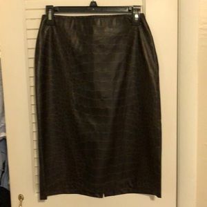 La City pure leather pencil skirt